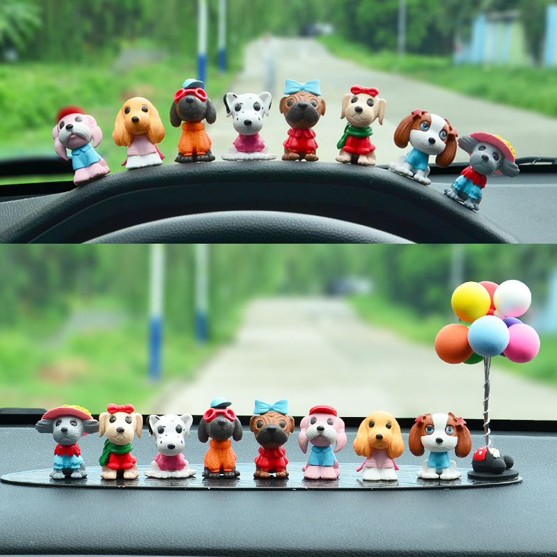 Net red car ornaments simulation dog creative doll car accessories cute high-end car interior accessories decoration female
