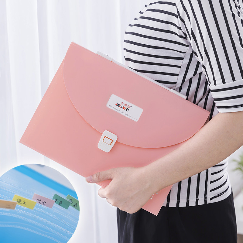 Cloud Master Organ package folder Multilayer student with classification label containing box finishing bag with exam paper clip 13 g-Taobao