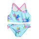 In stock N*XT Children's bikini split swimsuit summer girls aqua green floral hot spring swimsuit 2 pieces 4-8