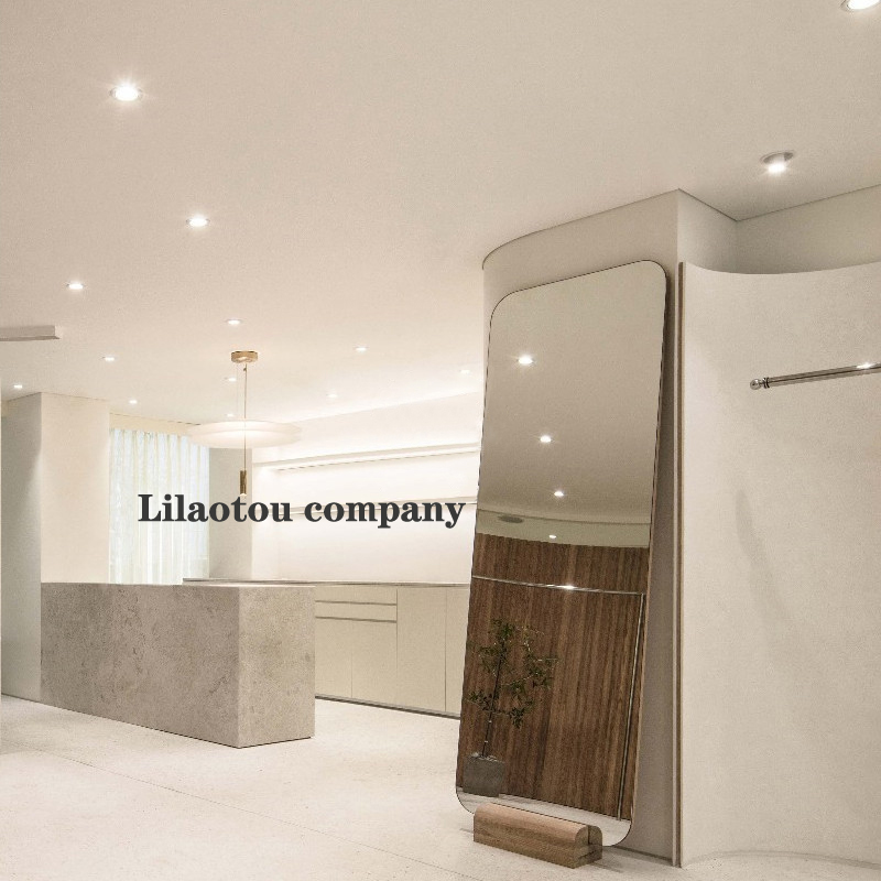 Beauty and face style Full body mirror Home Internet Red bedroom Nordic Full body mirror Invisible Rims Clothing Store Big Mirror