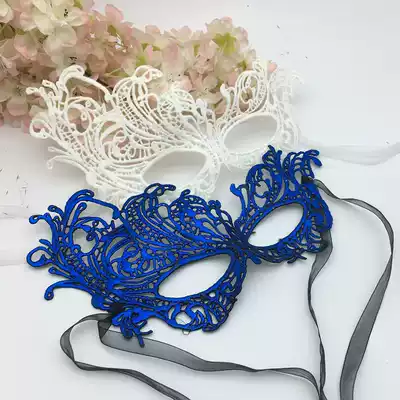 Christmas masquerade lace masquerade cos half-face hollowed out tremble mask white sexy adult mask female