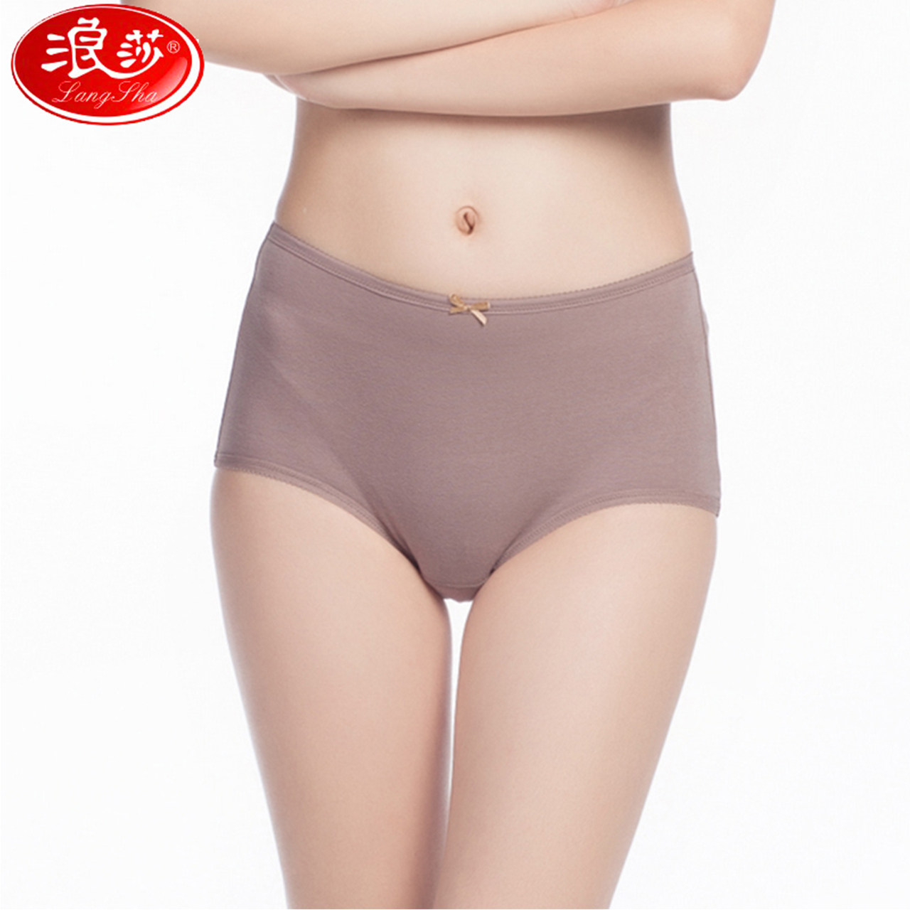 Wangsha underwear female cotton medium cotton fabric pure large-code triangles in old mom lady shorts