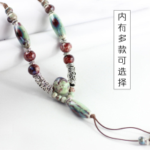 Ceramic decorative necklace National style long dress accessories pendant ceramic jewelry Four Seasons sweater chain female