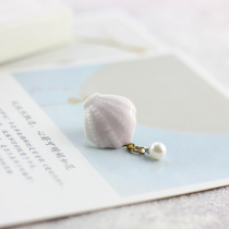 Shell brooch retro art brooch brooch creative simple shell shape handmade ceramic brooch jewelry