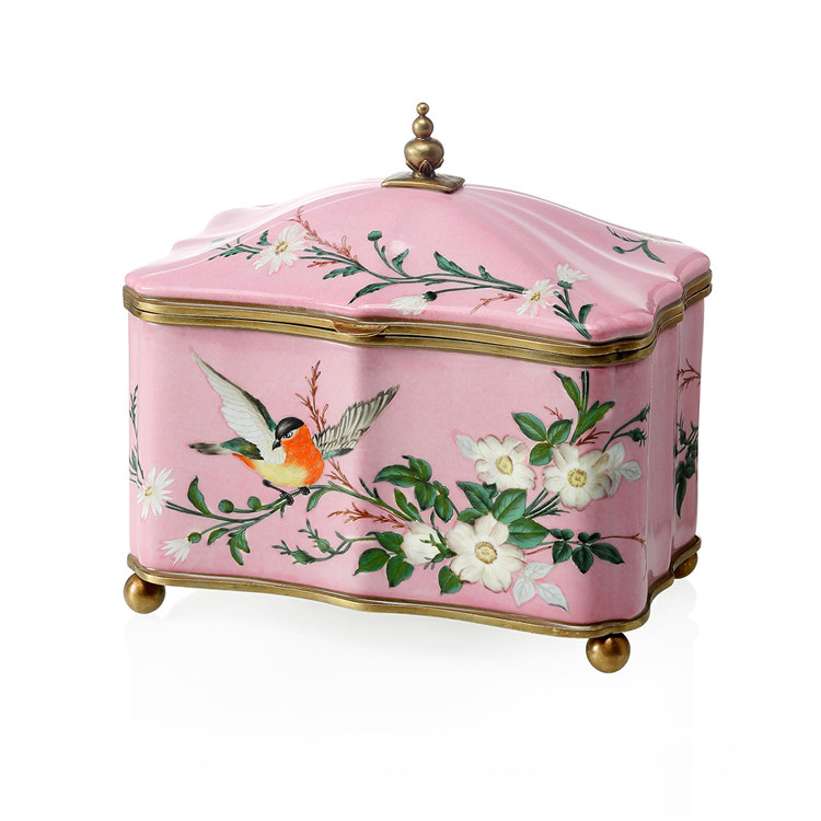 Eurostyle American Style Home Pendulum ornaments Soft Powder Dei Canon Ceramics accessories Bronze Decorative Square Ashtrays 1672-Taobao