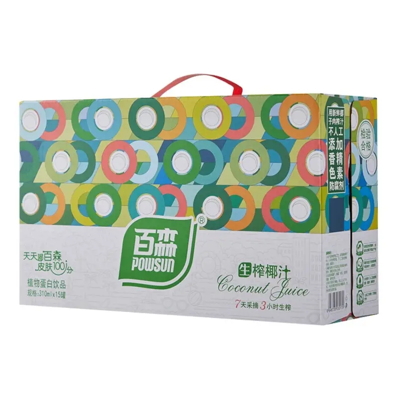 100 Sen Raw Press Coconut Juice Vegetal Protein Drink 310mlX15 Canned Whole Box New Packaged Coconut Milk Drink