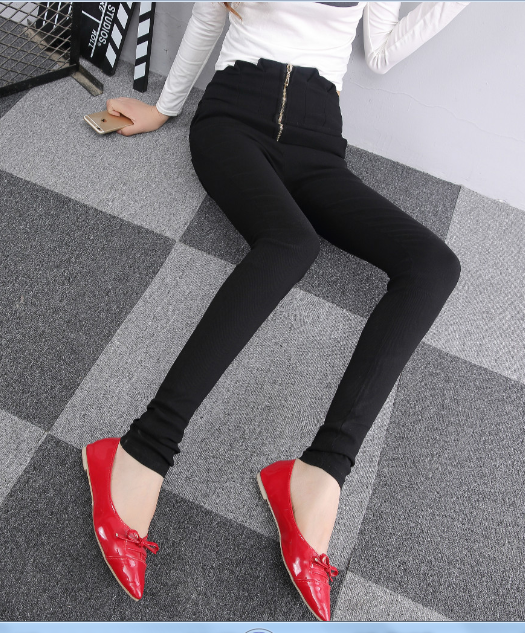 Quần cạp cao mặc quần legging mùa xuân và mùa thu mỏng cộng với quần cộng với phân XL quần béo mm quần thun cao quần áo thời trang nữ