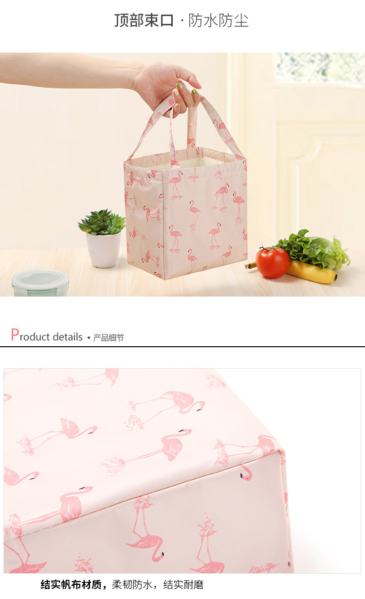Canvas hộp ăn trưa túi nhôm dày cách nhiệt túi chống thấm túi ăn trưa túi xách nữ chùm ăn trưa túi cách nhiệt túi - Hộp cơm điện sưởi ấm cặp lồng ủ cơm