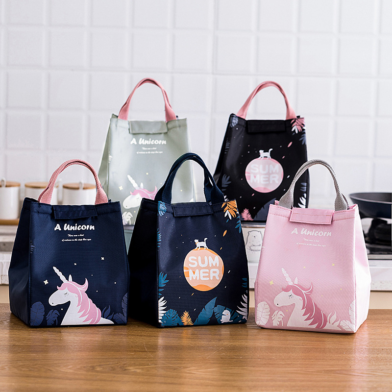 Lunch box bag thickened aluminum foil insulation refrigerated portable lunch bag Large capacity students and office workers with rice bento bag