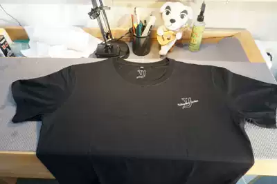 (Rusi Acoustic)Yokoyama Guitars brand culture peripheral T-shirt Black White