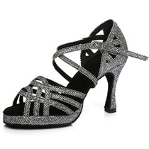 2024 New Womens Latin Dance Shoes Waterproof Platform Thickened Square Dance Shoes High Heels National Standard Dancing Salsa Sandals