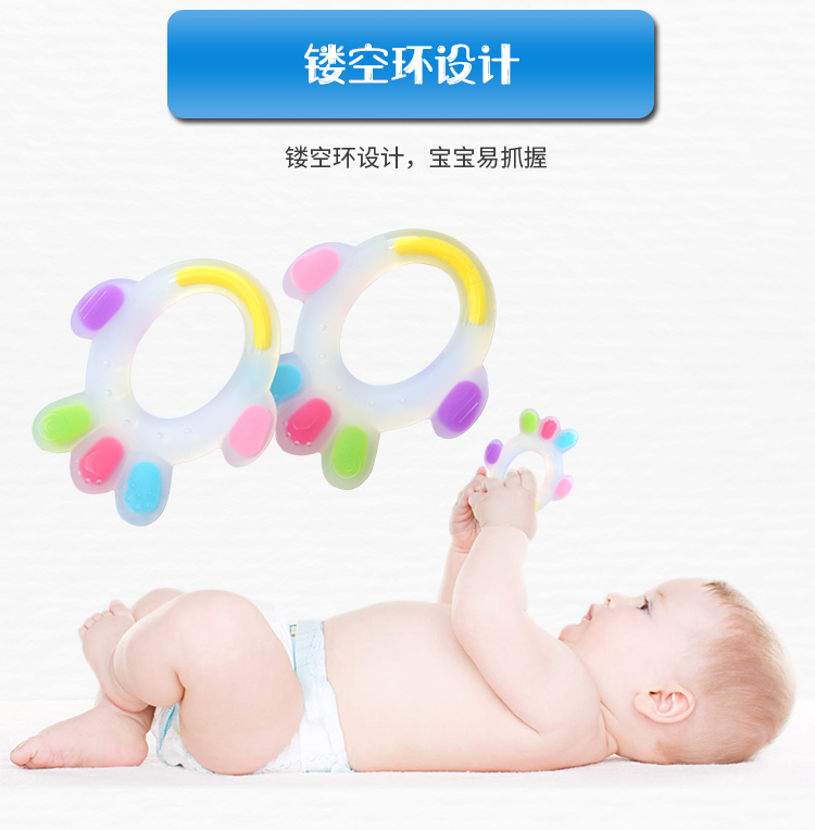 Nốt ruồi của bé teether tay lấy đồ chơi bằng silicon có thể đun sôi xoa bụng cắn vòng cao su ăn tay tạo tác - Gutta-percha / Toothbrsuh / Kem đánh răng bộ gặm nướu hàn quốc