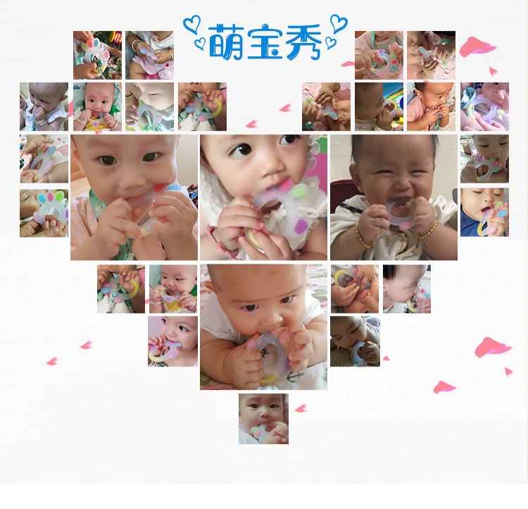 Nốt ruồi của bé teether tay lấy đồ chơi bằng silicon có thể đun sôi xoa bụng cắn vòng cao su ăn tay tạo tác - Gutta-percha / Toothbrsuh / Kem đánh răng