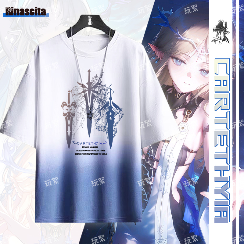 Kathisia-Themed Short-Sleeve T-Shirt for Male Students and Teenagers, Versatile Two-Dimensional Style, Yuno Half-Sleeve Top, Trendy Men's Clothing