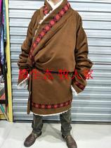 Tibetan mens new fashion Tibetan robes Winter thickened Tibetan robes add hair Tibetan robes Add hair Tibetan mens new Tibetan robes