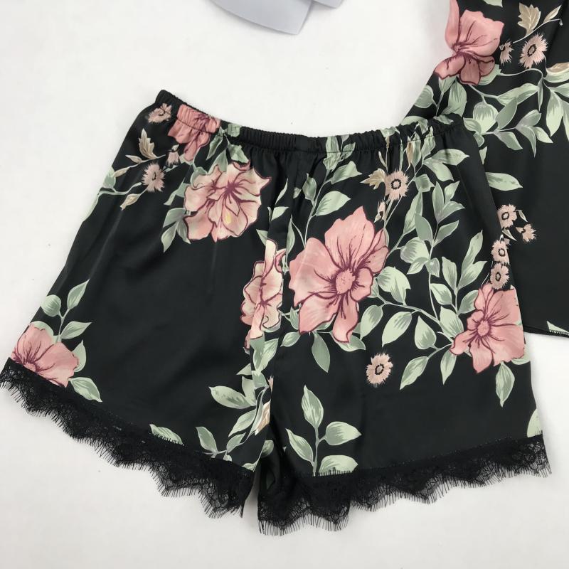 Của phụ nữ Đồ Ngủ Mùa Hè Mỏng Sexy Ren Halter Shorts Set In Lỏng Nhà Dịch Vụ của Phụ Nữ New Wearable