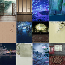 Photo studio photography background ancient photo background studio costume theme photo background provoke red dust Spirit Bird hot