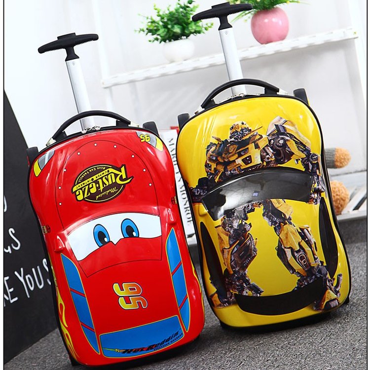 2019 summer new suitcase PVC cartoon zipper unisex cartoon anime