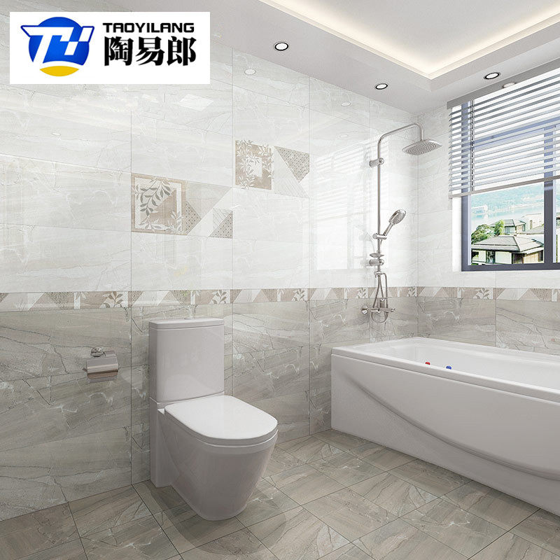Modern gray powder room kitchen tiles 300x600 wall tiles toilet balcony mirror tiles impermeable thickened tiles