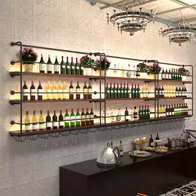 Bar, bar, wine cabinet, luminous creative wall hanging wine rack, wine cabinet, Music dining bar, decoration rack, industrial wind wine rack