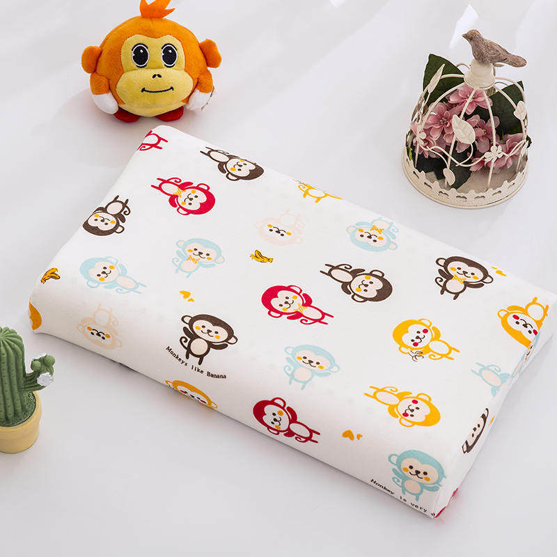 Baoen Children's Cartoon Latex Pillow Knitted Cotton Thailand Natural Latex Pillow Gift Pillow Kindergarten Student Pillow