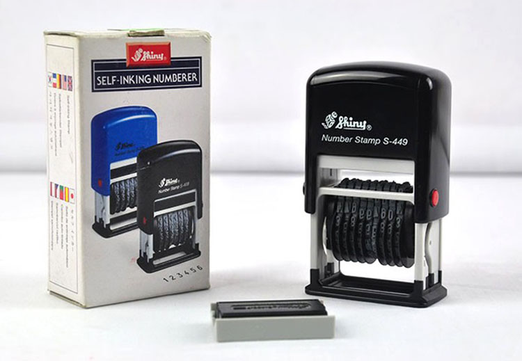 Xinli S-449 word height 4mm 9 digits number stamp production date batch number price tag carton coding stamp