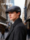 Autumn and winter men's and women's same style pure wool literary plaid cap, fashionable retro progressive hat, big head travel hat