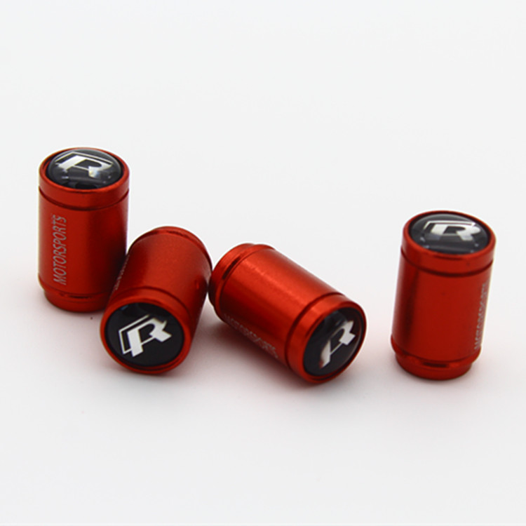 Fox R standard modified red tire valve metal modified valve cover air nozzle cap car modification supplies