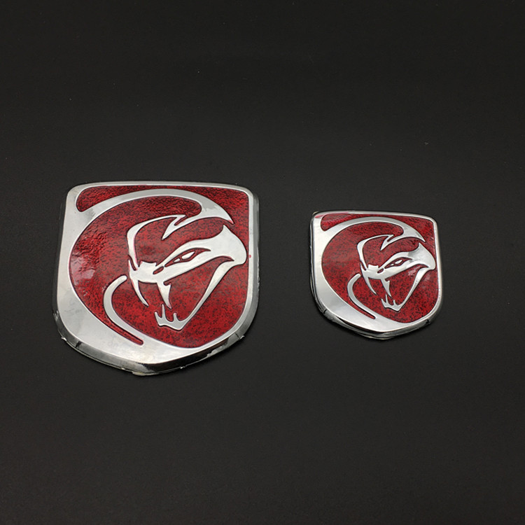 Car personality Cobra metal car logo DODGE Dodge Viper car sticker steering wheel body decoration sticker tail label