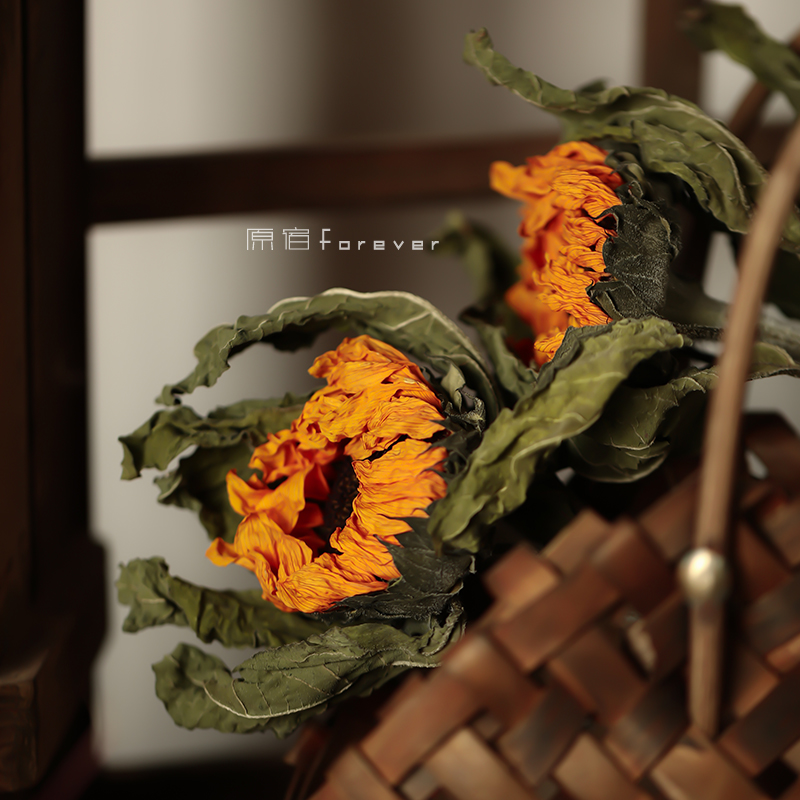 Natural sunflower dry flower air-dried true flower arrangement with floral bouquet Bouquet Hotel Folk-like room Decorative Furnishing-Taobao