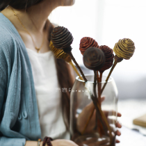 South Africa imported natural dried flower homestay living room decoration spiral honeycomb flower dried branch model room soft decoration with flowers