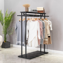  Net celebrity Nakajima double row shelf Middle childrens clothing store display rack mens and womens clothing store parallel bar clothes shelf