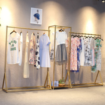  Simple clothing store display rack Womens clothing store decoration rack floor-to-ceiling display rack combination hanger Buy clothes rack