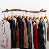  Clothing rack display rack on the wall side hanging clothes rack S-type wall hanging womens and childrens clothing store shelves wave hanger