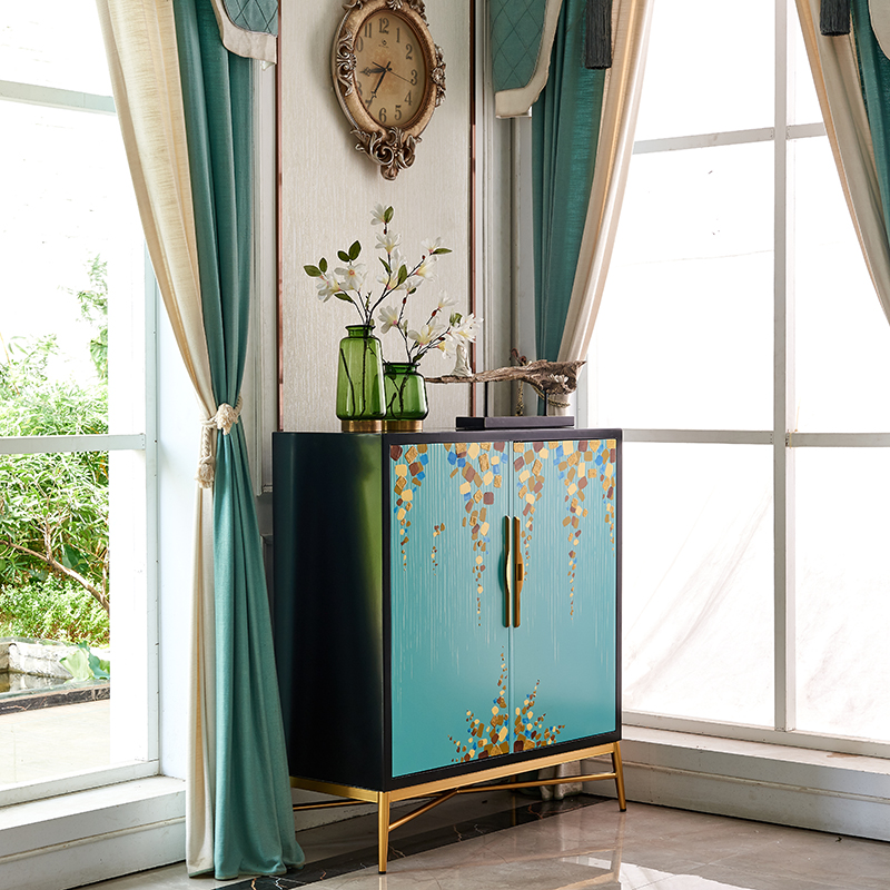 Post-modern minimalist American-style neo-classical French-style new Chinese-style light luxury home shoes overall cabinet entrance hall decoration cabinet