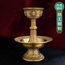 Semi-handmade copper guardian cup one-size-fits-all imitation Nepali home desktop gilt carved eight auspicious tea cup