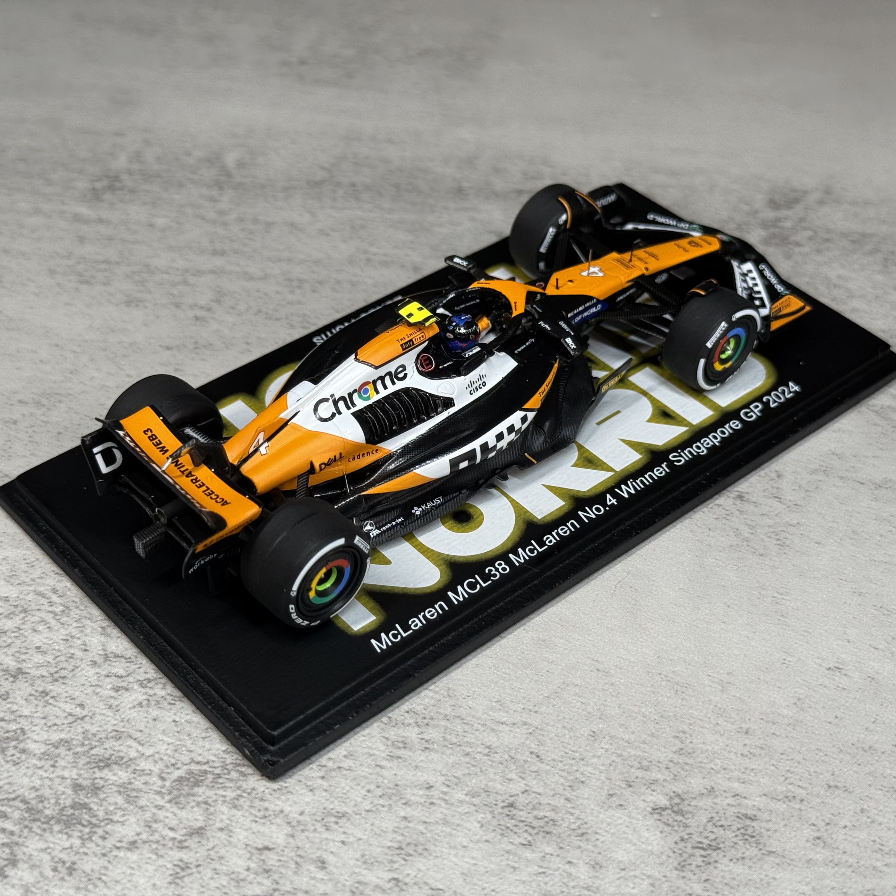 诺里斯迈凯伦MCL38新加坡站模型：细节中藏着赛车灵魂_火车_淘宝游戏网