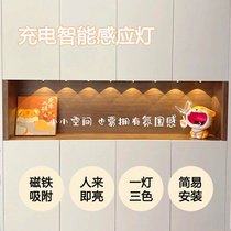 Wiring-free LED charging small hill porch induction light with wireless self-adhesive wine cabinet wardrobe shoe cabinet corrugated light strip