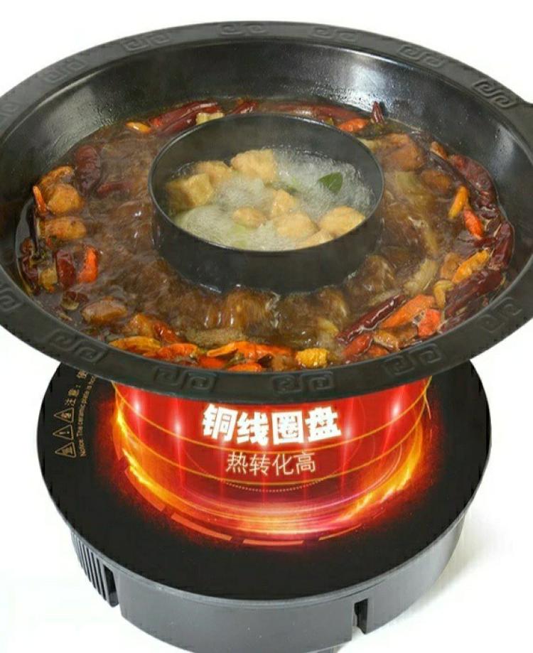Jinghong nồi lẩu tròn thương mại nhúng 3000W dây điện cao điều khiển khách sạn nhà hàng lẩu chuyên dụng - Bếp cảm ứng bếp nướng sunhouse shd4607