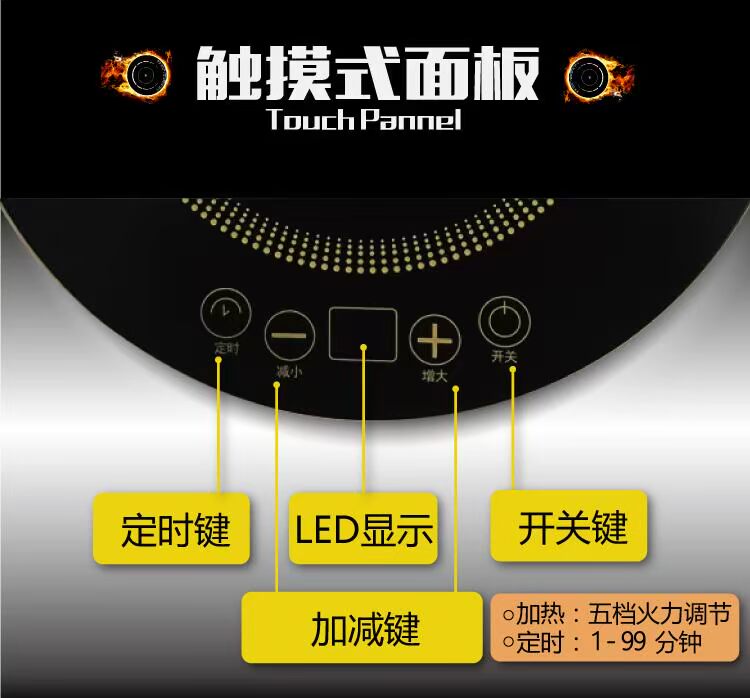 Yêu nồi lẩu 288 vòng dây cảm ứng dát nhúng rượu thương mại khách sạn chuyên dụng 2000w - Bếp cảm ứng bếp từ bosch puj631bb2e
