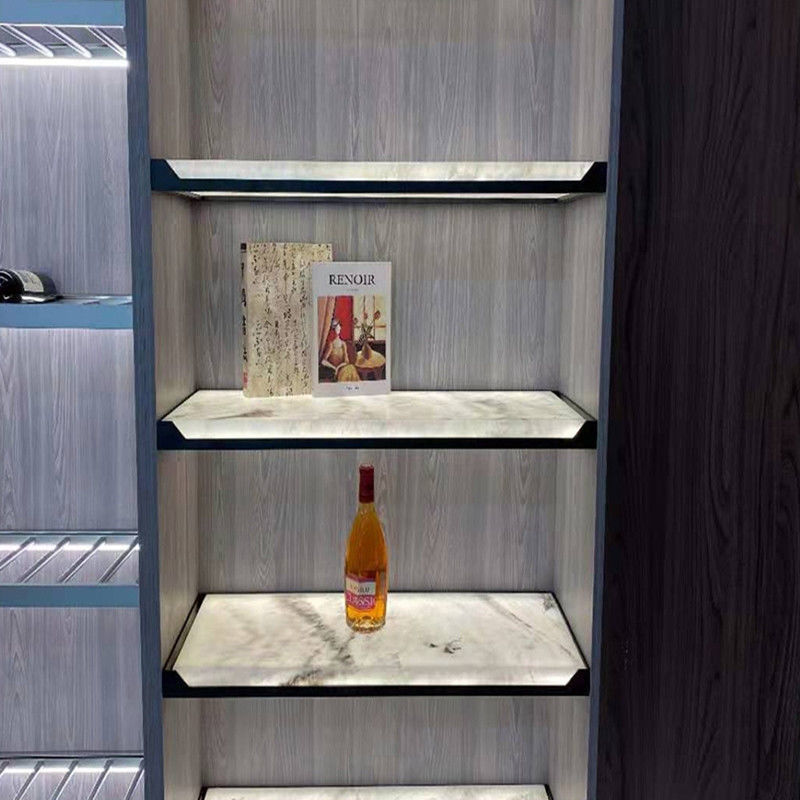 Mica stone luminescent laminate light transmission slate separator shelf Decorative Show Shelf Bright Light Style Light Lavish Wine Cabinet Bookcase-Taobao