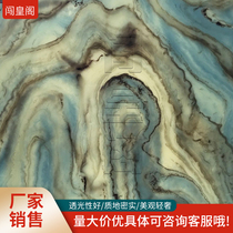 Landscape stone translucent stone light luxury background wall decoration luminous coffee table bar store front door ceiling ceiling light film