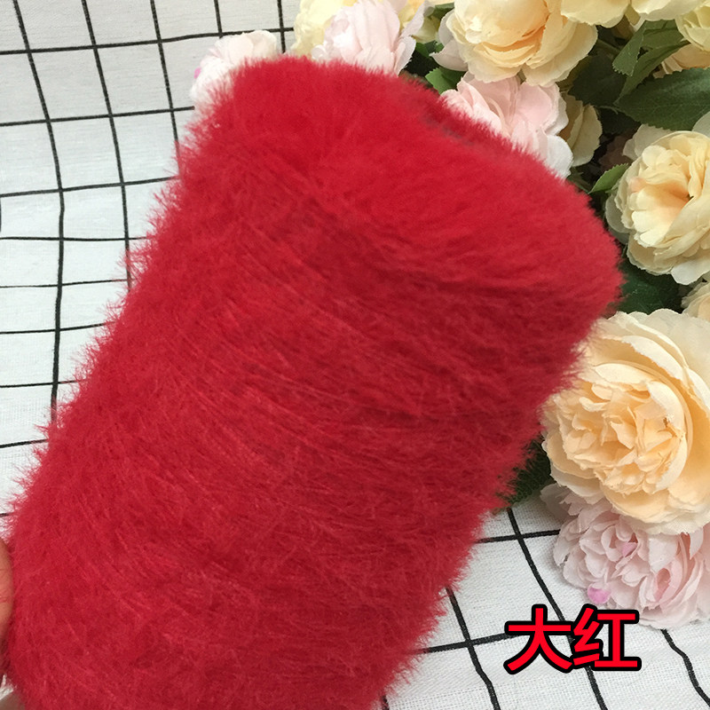 仿貂绒毛线 宝宝线双面绒貂绒线diy手编中粗围巾披肩外套线棒针线详情11