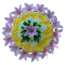Simulation flower chrysanthemum large flower ring silk flower clear flower fake flower sweeping tombs flower lingo decoration flowers and cheap sacrificial flowers wholesale