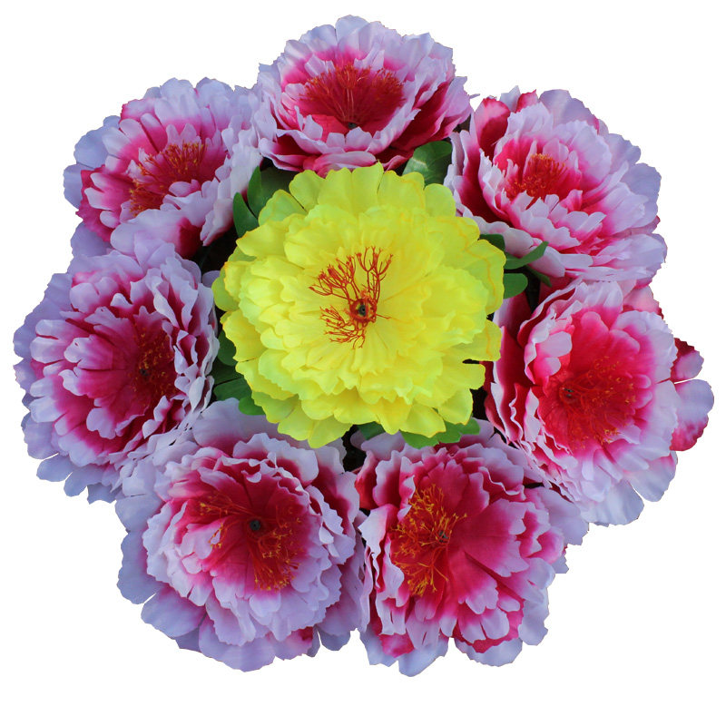Cheap Flower Big Mudan Flower Ring emulation Flower Qingming Flower Flowers Sweep Tomb Flower Flowers Fake Wreath Flowers Ring Decoration Flowers