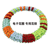 Cheap Chrysanthemum simulation flower patch electronic wreath dedicated simulation flower with wreath decorated flowers