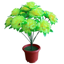 Cheap silk chrysanthemum bouquet 13 fake flowers Qingming festival sacrifice cemetery places flower simulation flower garden sweep flowers
