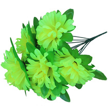 Silk Chrysanthemum bouquet 9 fake flowers Qing Ming Flower Garden decorated flower sweep graveyard and ancestor placed flowers sacrifice plastic flowers