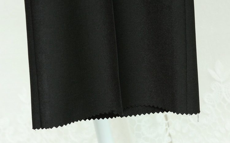 Демисезонные шерстяные черные штаны, свободный прямой крой 