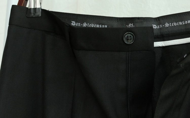 Демисезонные шерстяные черные штаны, свободный прямой крой 